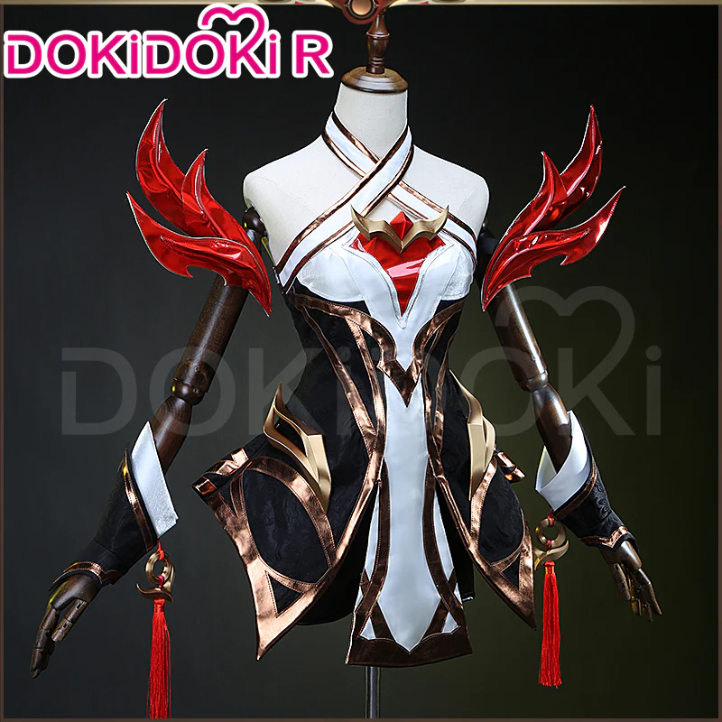 DokiDoki-R Game Fox Cosplay New Skin White Black Red Costume - Image 3