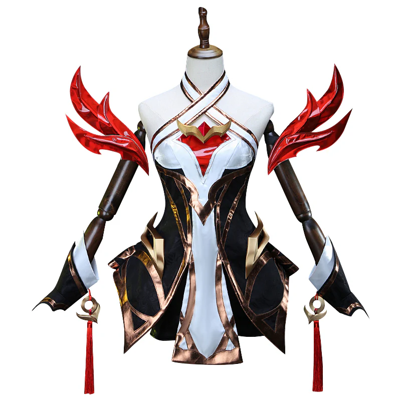 DokiDoki-R Game Fox Cosplay New Skin White Black Red Costume - Image 6