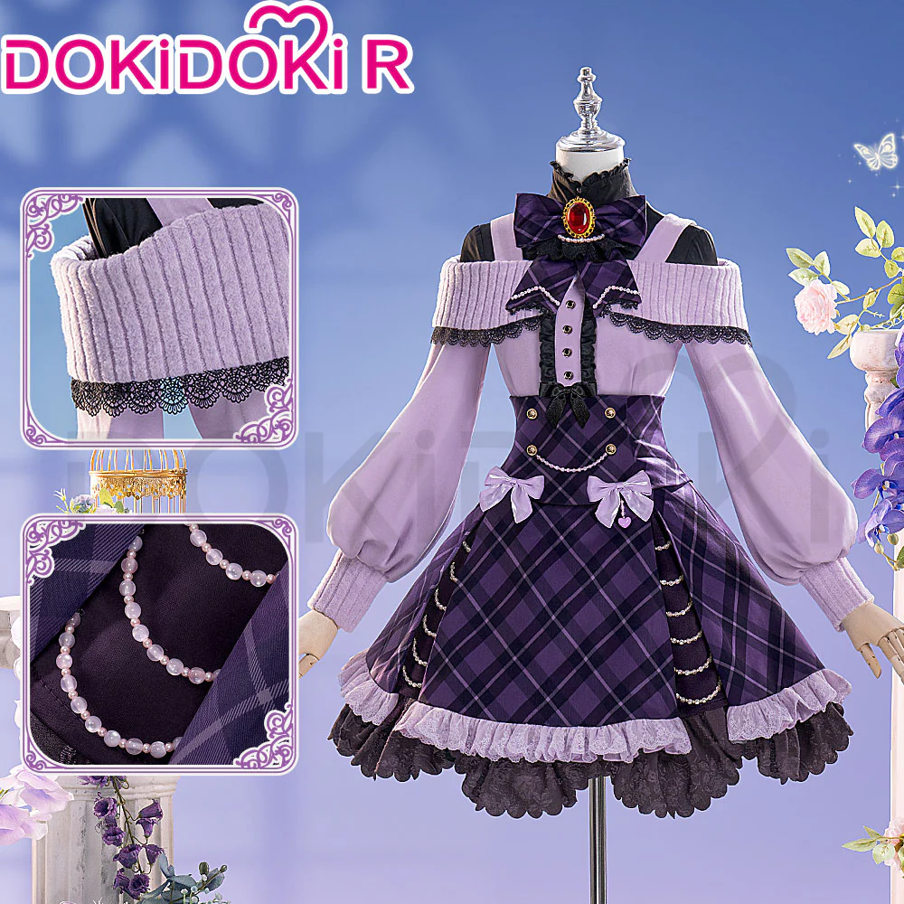 DokiDoki-R Game Diabolik Lovers Cosplay Komori Yui Costume Purple Dress Princess Collection