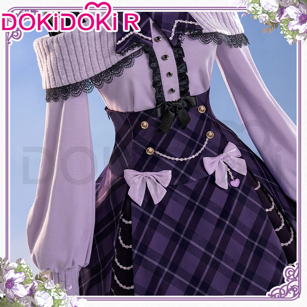 DokiDoki-R Game Diabolik Lovers Cosplay Komori Yui Costume Purple Dress Princess Collection - Image 4