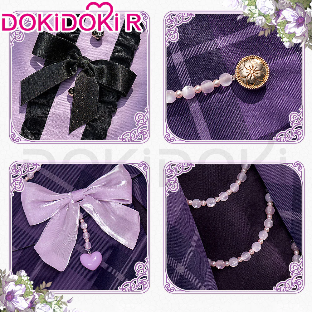 DokiDoki-R Game Diabolik Lovers Cosplay Komori Yui Costume Purple Dress Princess Collection - Image 5