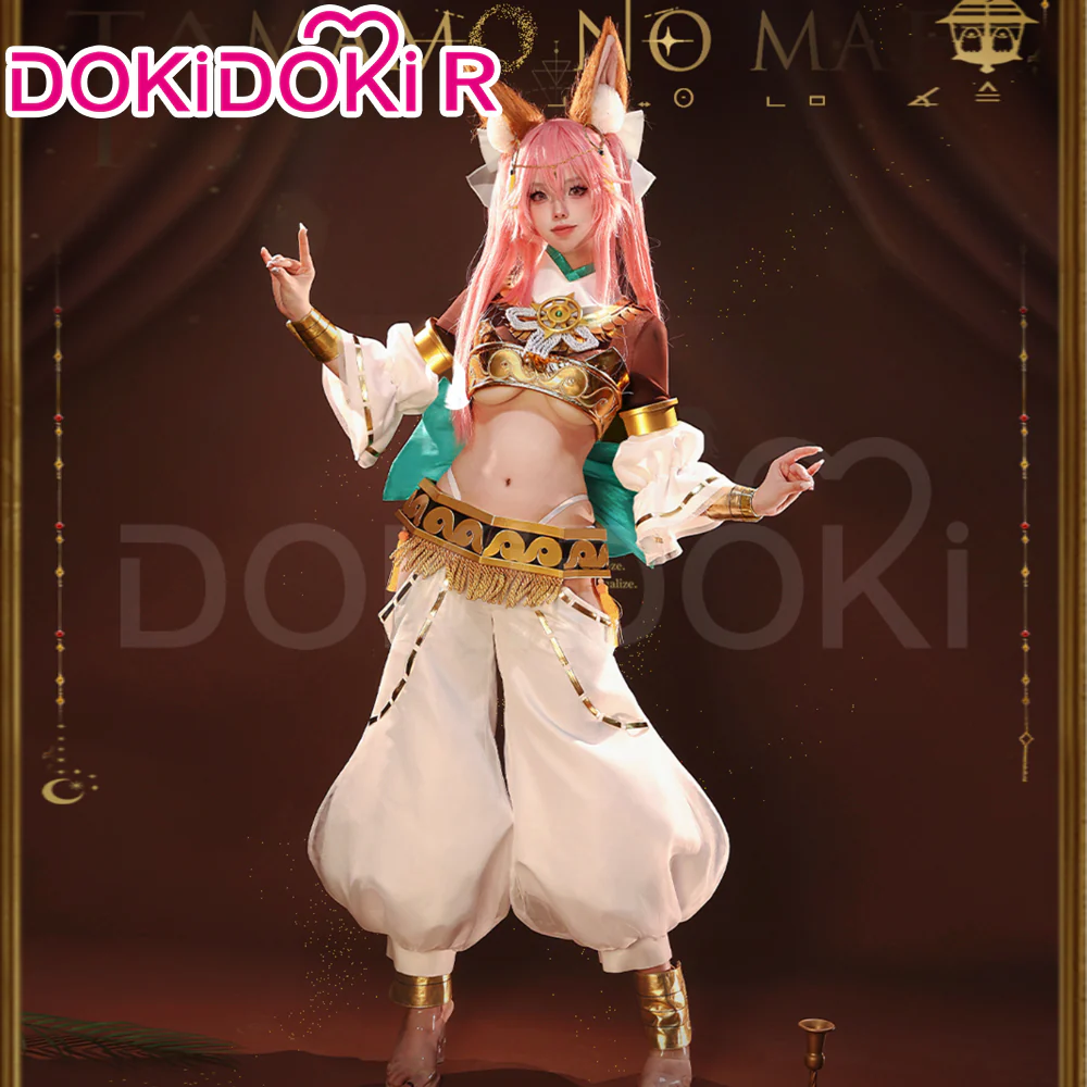 【Partially Ready For Ship】DokiDoki-R Game Fate / Grand Order Cosplay Tamamo no Mae Costume Mythological Mystic Code of the Sun FGO