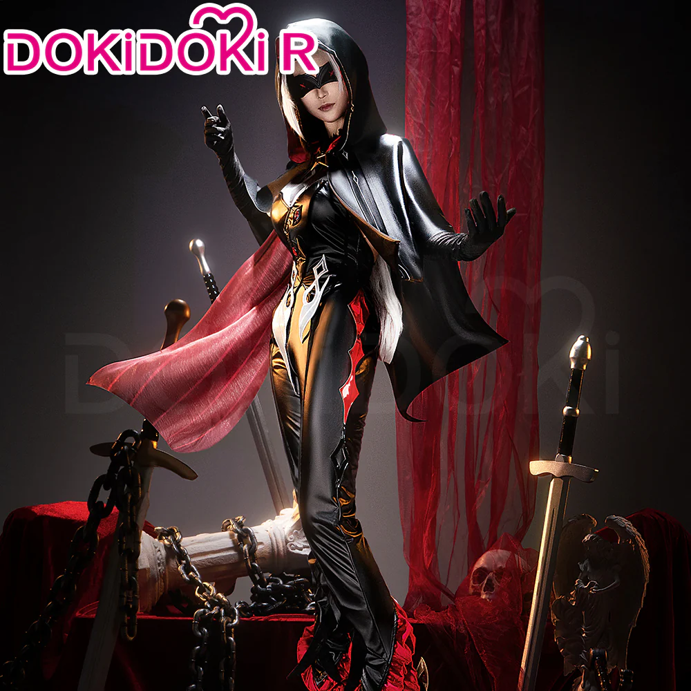 【Ready For Ship】DokiDoki-R Game Genshin Impact Cosplay Arlecchino Assassin Costume - Image 4