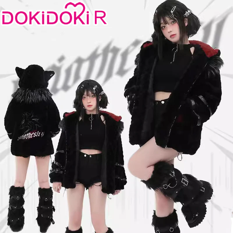 【IN STOCK】DokiDoki-R Game Genshin Impact Cosplay Fontaine Wriothesley Costume Furry Coat Doujin Casual Wear - Image 2