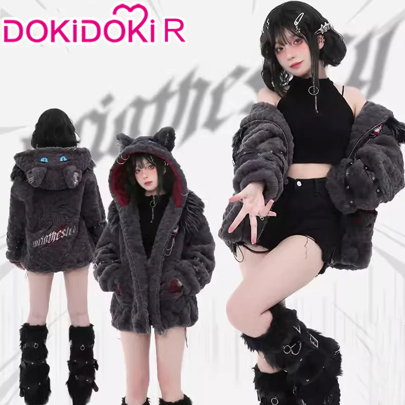 【IN STOCK】DokiDoki-R Game Genshin Impact Cosplay Fontaine Wriothesley Costume Furry Coat Doujin Casual Wear - Image 3