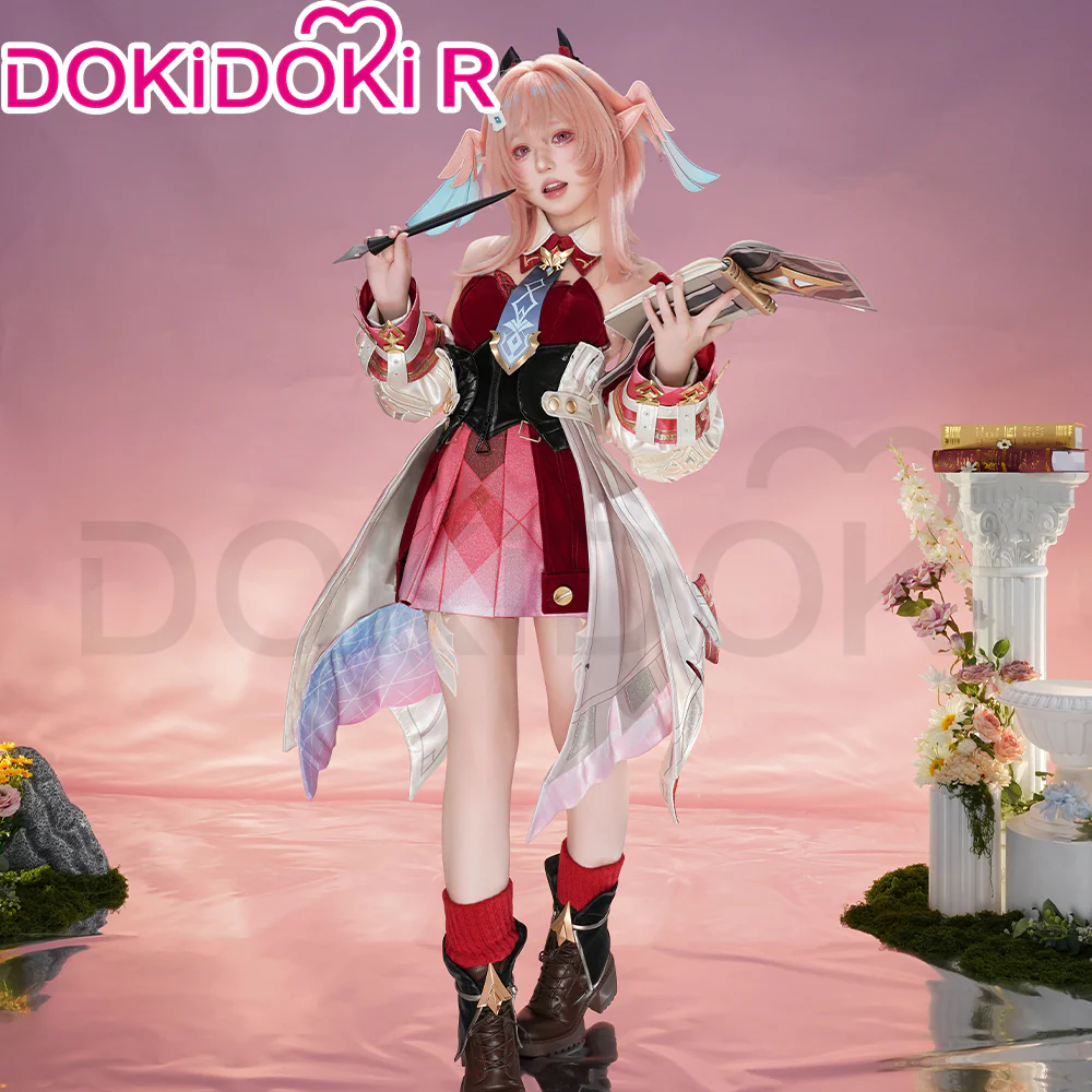 DokiDoki-R Game Genshin Impact Cosplay Linnea Costume / Bag - Image 3