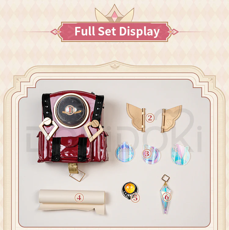 DokiDoki-R Game Genshin Impact Cosplay Linnea Costume / Bag - Image 7