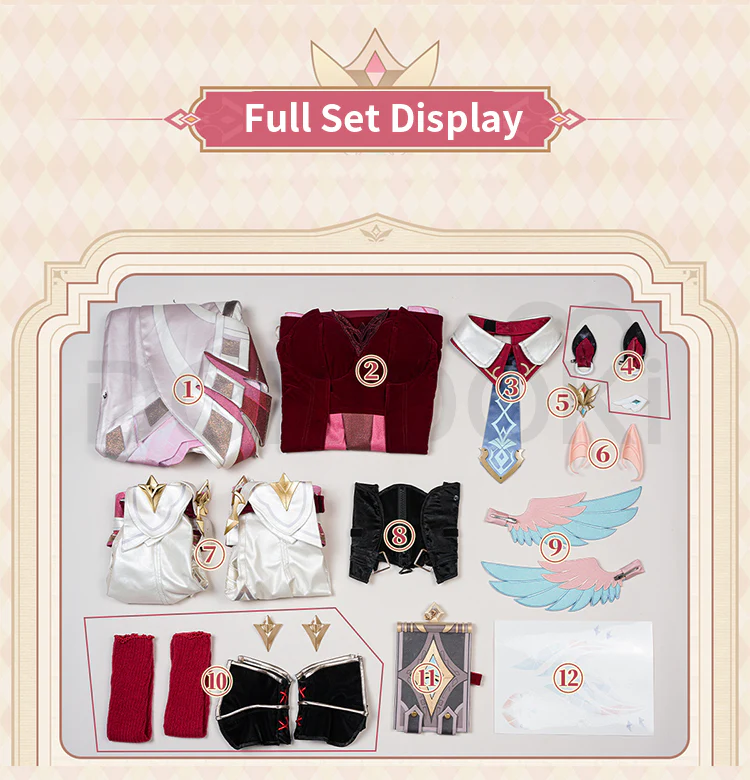 DokiDoki-R Game Genshin Impact Cosplay Linnea Costume / Bag - Image 8