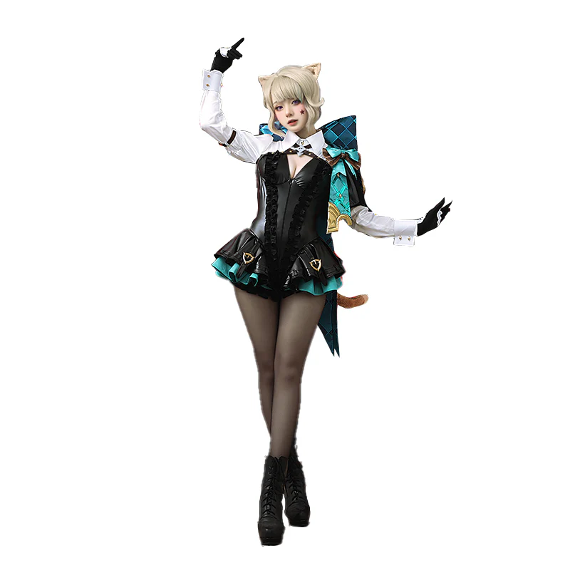 【Partial Size Ready For Ship】【Size S-2XL】【Magical Hat 】DokiDoki-R Game Genshin Impact Cosplay Fontaine Lynette Costume / Hat Magician Women - Image 5