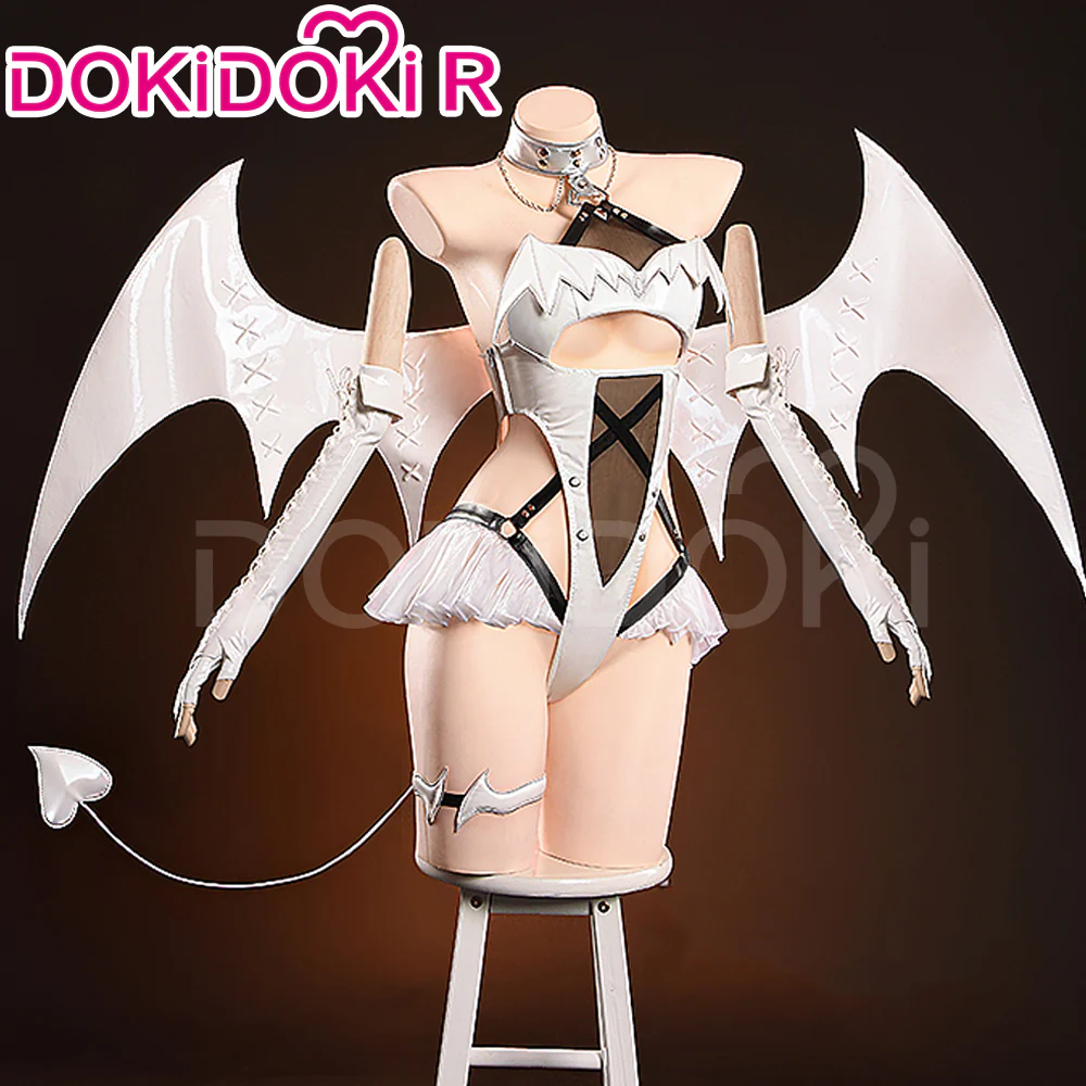 DokiDoki-R Game Cosplay Blanc White Rabbit Costume Sexy Angel Dress - Image 2