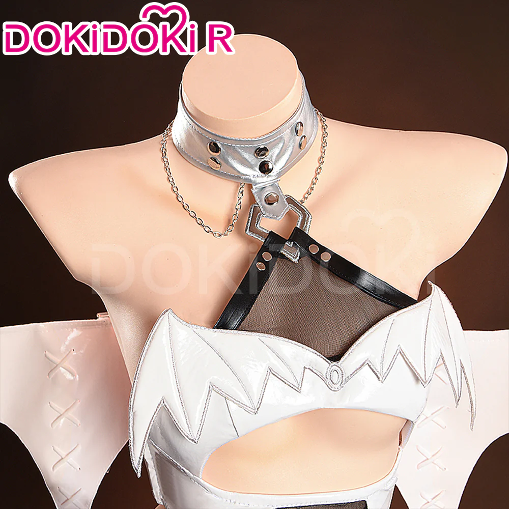 DokiDoki-R Game Cosplay Blanc White Rabbit Costume Sexy Angel Dress - Image 4