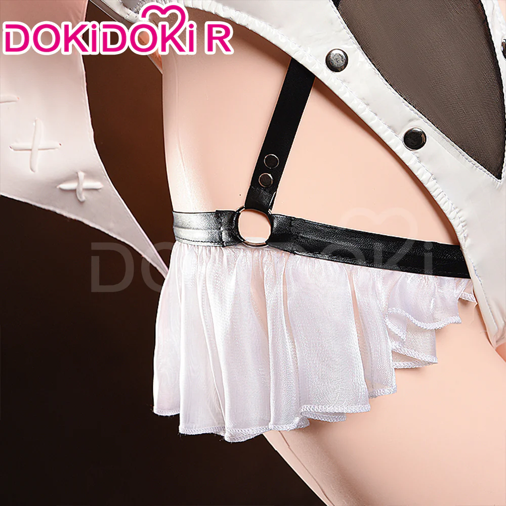 DokiDoki-R Game Cosplay Blanc White Rabbit Costume Sexy Angel Dress - Image 5