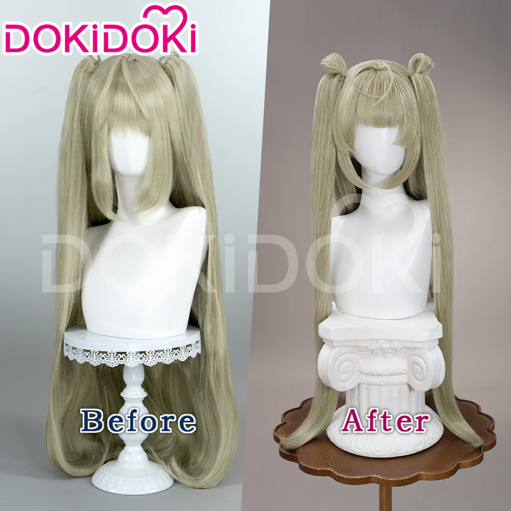 DokiDoki Game Cosplay Cosplay Wig Long Green Hair - Image 2