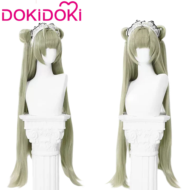 DokiDoki Game Cosplay Cosplay Wig Long Green Hair - Image 3