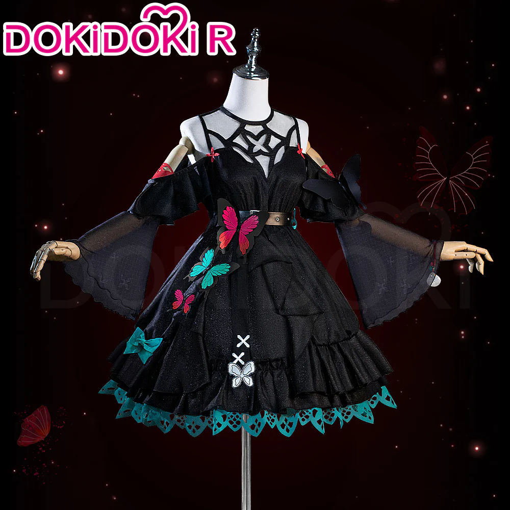 【In Stock】DokiDoki-R Game Honkai Impact 3rd Cosplay Seele Vollerei Costume Black Dress Papilio Lily