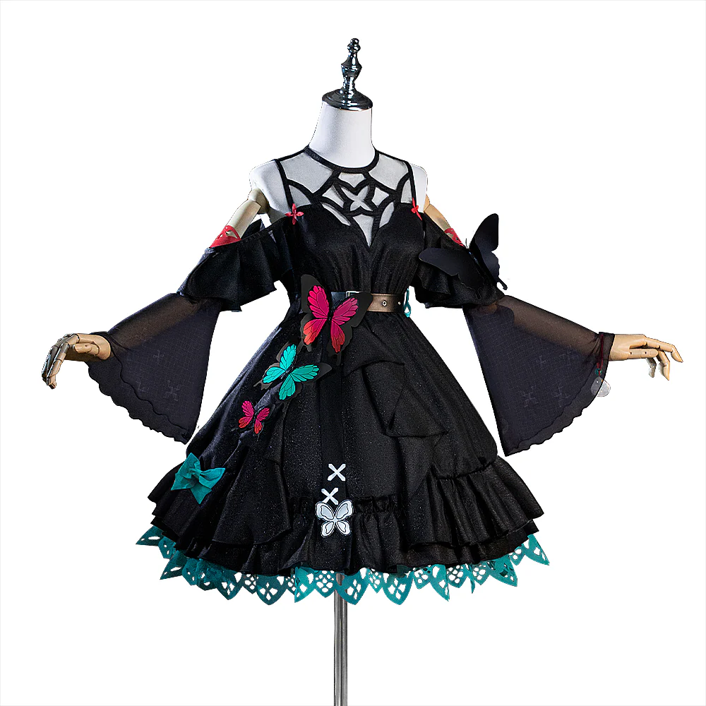 【In Stock】DokiDoki-R Game Honkai Impact 3rd Cosplay Seele Vollerei Costume Black Dress Papilio Lily - Image 5