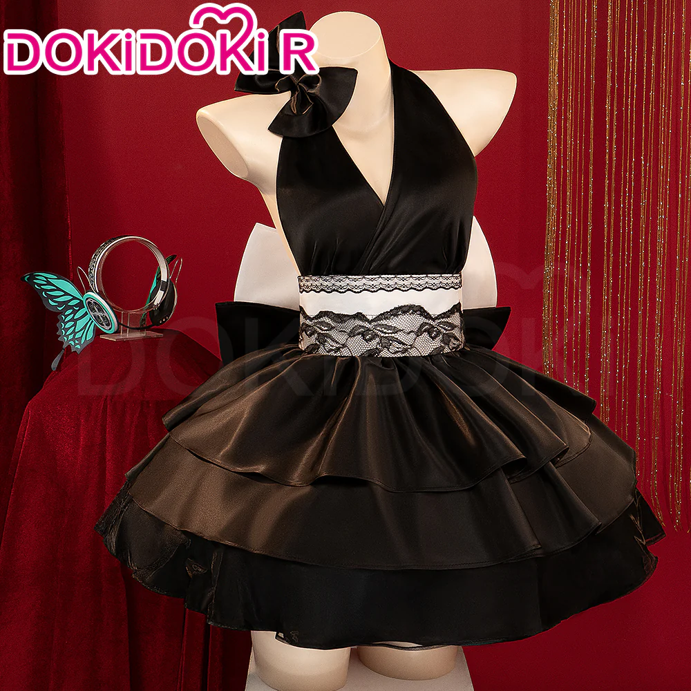 DokiDoki-R VSINGER Cosplay Lukaa Costume / Headphone Evening Black Dress MAGNET