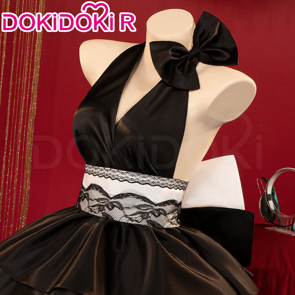 DokiDoki-R VSINGER Cosplay Lukaa Costume / Headphone Evening Black Dress MAGNET - Image 2