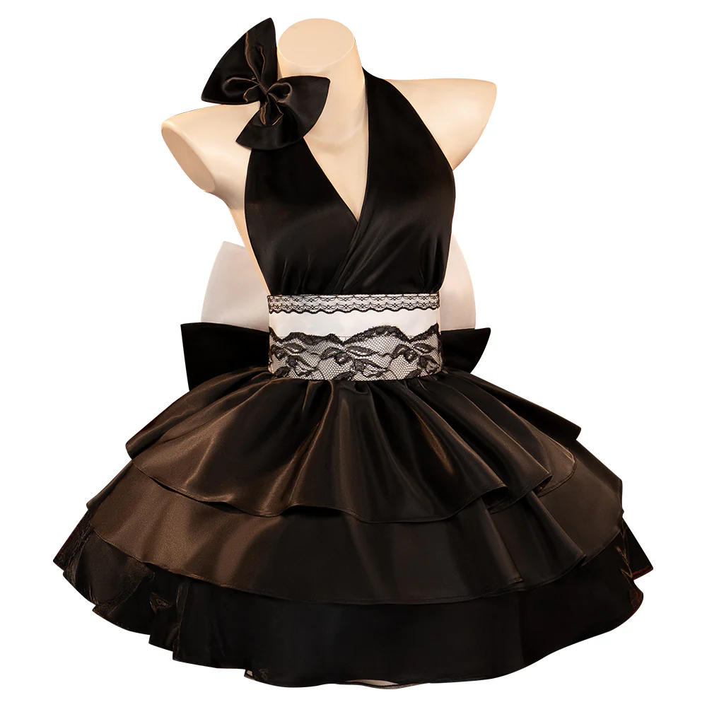 DokiDoki-R VSINGER Cosplay Lukaa Costume / Headphone Evening Black Dress MAGNET - Image 6