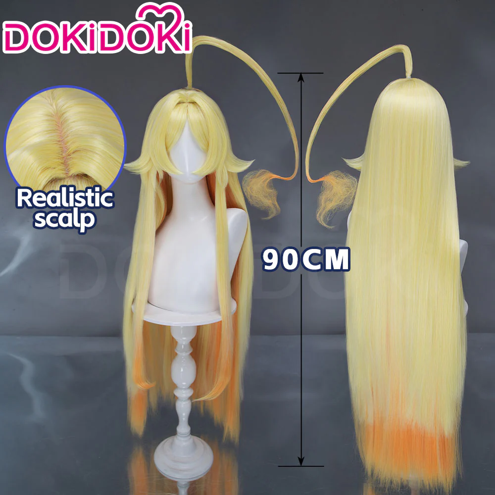 【Ready For Ship】DokiDoki Sentenced to Be a Hero Cosplay Teoritta Wig Long Blonde Orange Gradient Hair