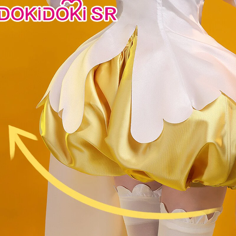 【Partially Ready For Ship】DokiDoki-SR Anime Card Captor Sakura Cosplay Kinomoto Sakura Costume Cute Yellow Dress Women Cardcaptor Sakura - Image 3