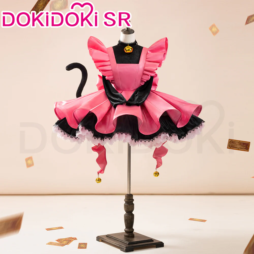 DokiDoki-SR Anime Card Captor Sakura Cosplay Thunder Card Kinomoto Sakura Costume Cute Black Cat Suit Dress Women Cardcaptor Sakura