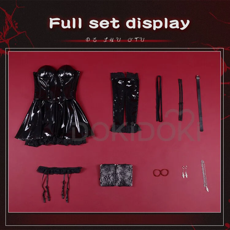 【Ready For Ship】DokiDoki-SR Anime Cosplay Costume Women Black Dress Halloween - Image 5
