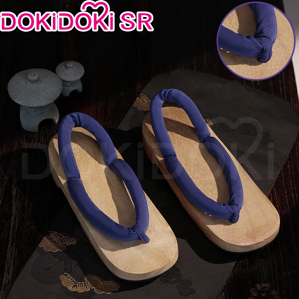 DokiDoki-SR Anime Cosplay Red White Purple Shoes Japanese Geta - Image 3