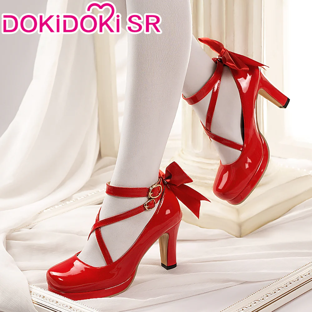 DokiDoki-SR Anime Cosplay Shoes Red High Heels - Image 2
