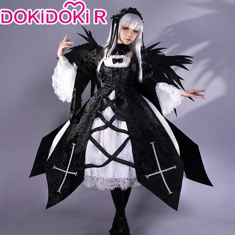 DokiDoki-R Anime Rozen Maiden Cosplay Suigintou Mercury-vapor Lamp Costume Lolita - Image 2