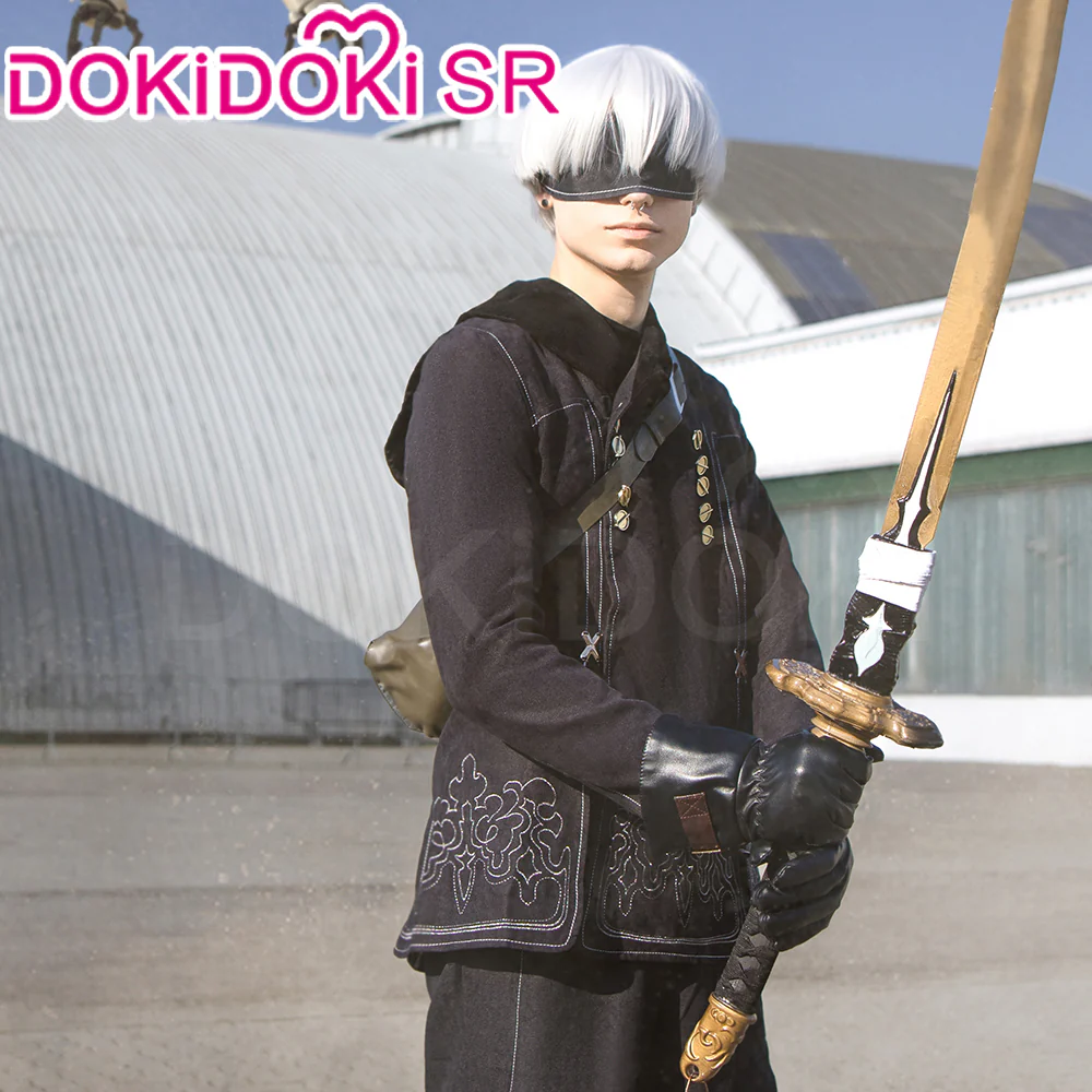 【Ready For Ship】DokiDoki-SR Game Cosplay Cotsume Black Coat