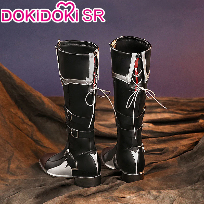 【Ready For Ship】【Last Batch】DokiDoki-SR Game Genshin Impact Cosplay Diluc Costume / Shoes Red Dead of Night - Image 8
