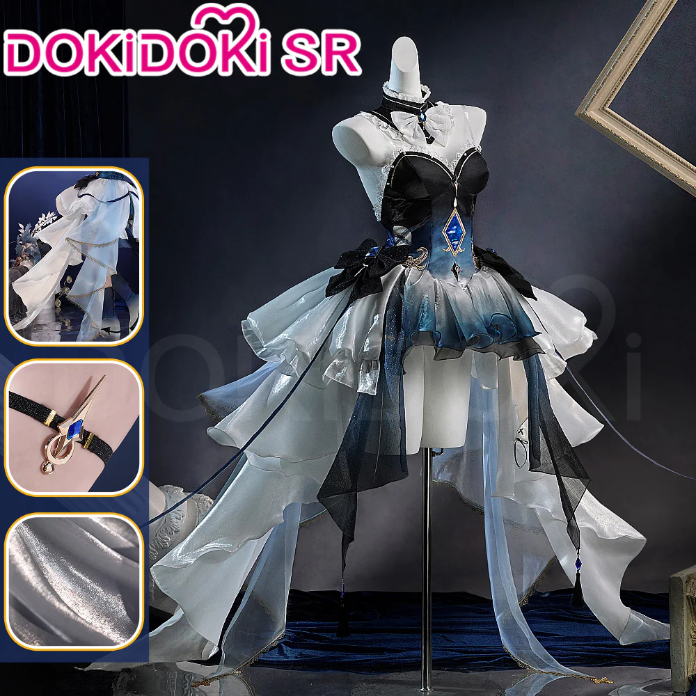 DokiDoki-SR Game Genshin Impact Cosplay Furina Costume Letter from the Deep Sea Doujin Fontaine Focalors Hydro Archon - Image 2