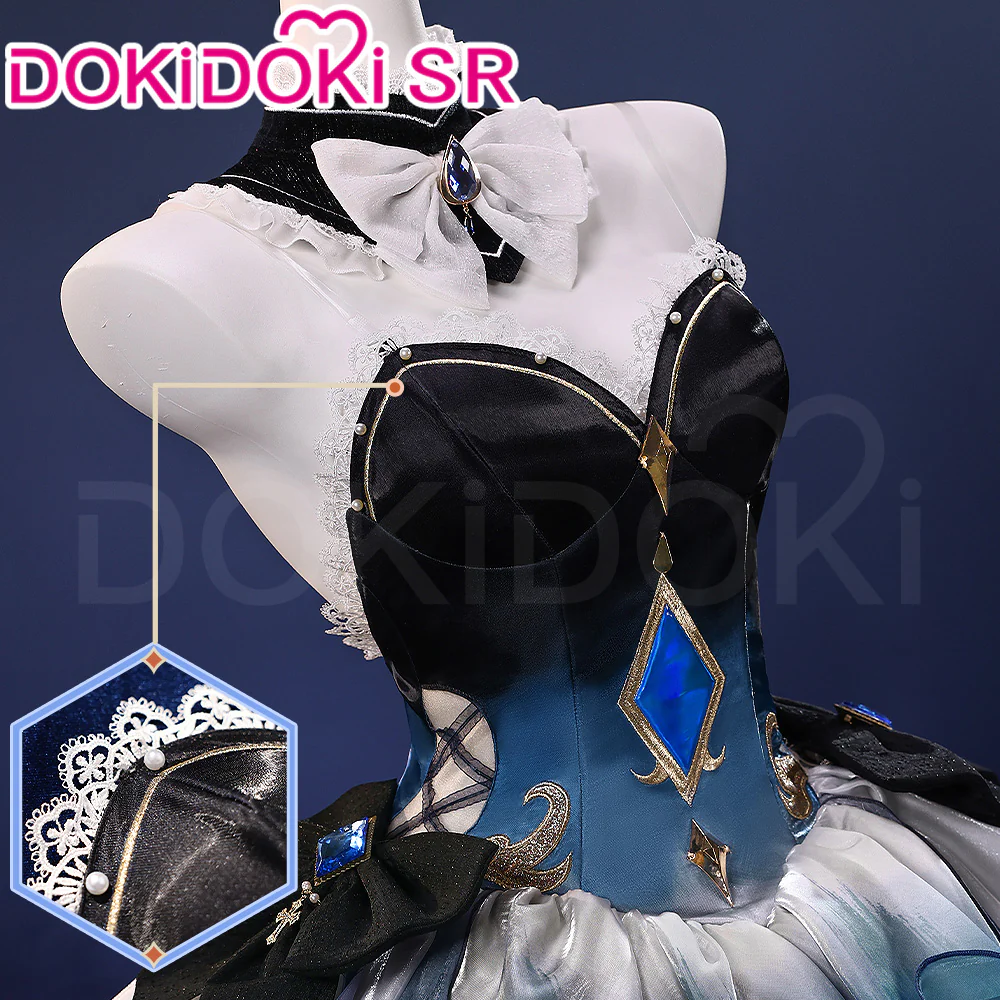DokiDoki-SR Game Genshin Impact Cosplay Furina Costume Letter from the Deep Sea Doujin Fontaine Focalors Hydro Archon - Image 3