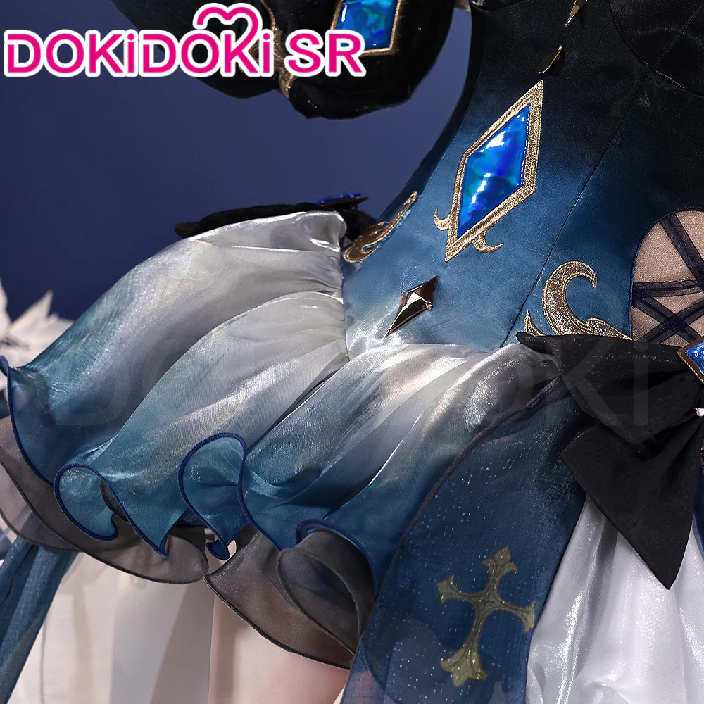 DokiDoki-SR Game Genshin Impact Cosplay Furina Costume Letter from the Deep Sea Doujin Fontaine Focalors Hydro Archon - Image 4
