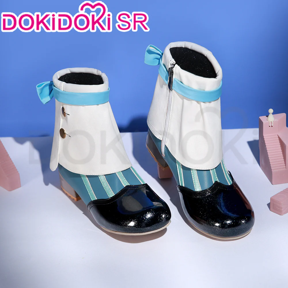 DokiDoki-SR Game Genshin Impact Cosplay Fontaine Sigewinne Costume / Shoes Women - Image 8