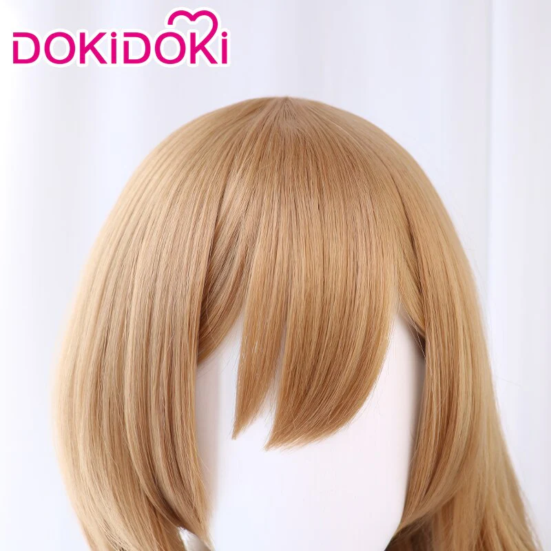 DokiDoki Game Genshin Impact Cosplay Lisa  Wig Long Blonde Curvy - Image 4
