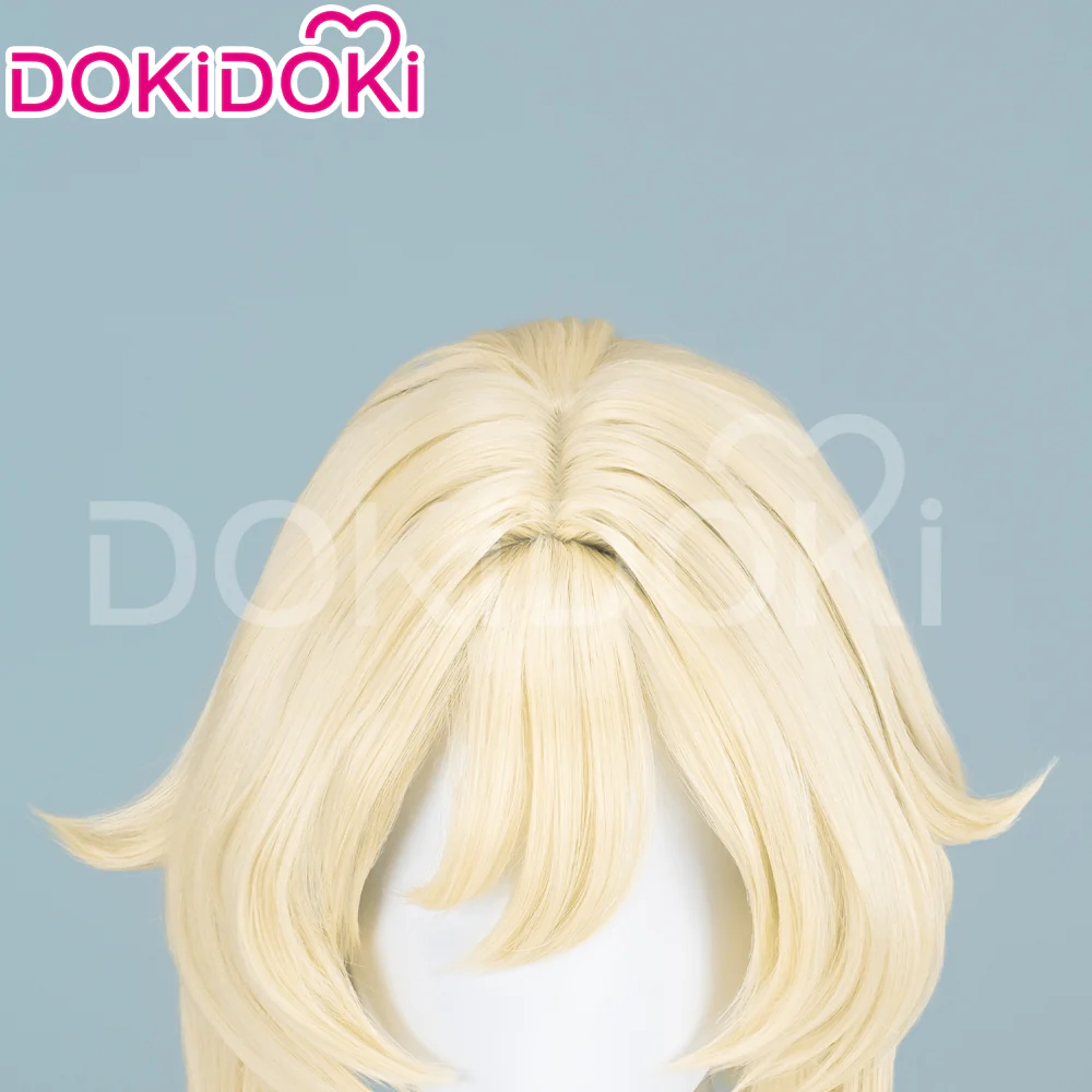 【Ready For Ship】DokiDoki Game Genshin Impact Cosplay Traveler Lumine Wig / Head Accessory Long Blonde Hair Ying As Heaven and Earth Are Made Anew - Image 3