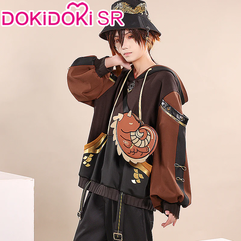 DokiDoki-SR Game Genshin Impact Cosplay Tartaglia / Zhong Li Doujin Bag Hat ZhongLi Childe - Image 3