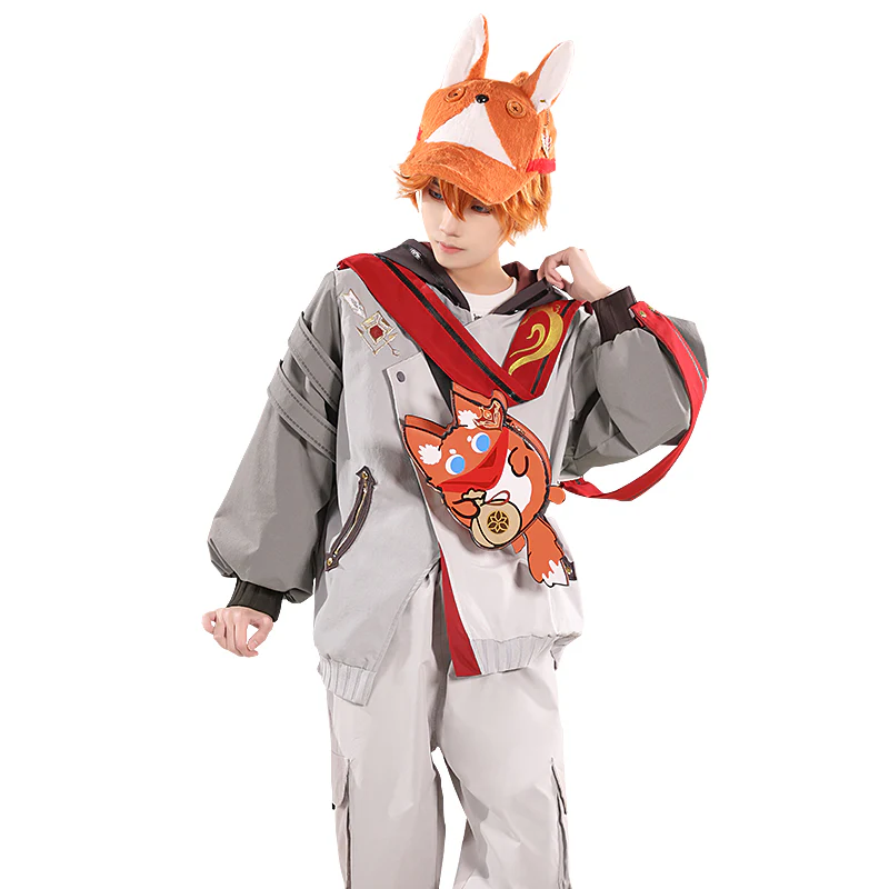 DokiDoki-SR Game Genshin Impact Cosplay Tartaglia / Zhong Li Doujin Bag Hat ZhongLi Childe - Image 5