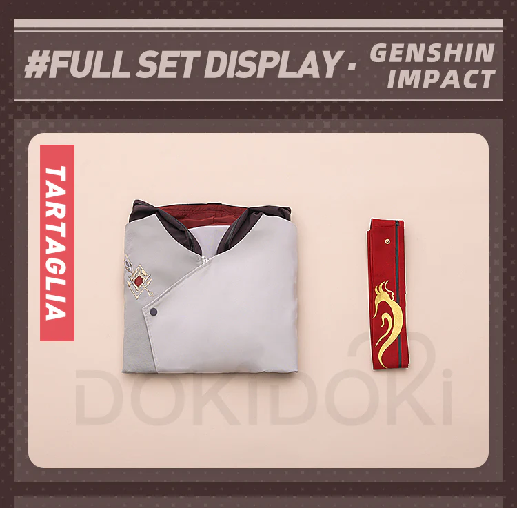 DokiDoki-SR Game Genshin Impact Cosplay Tartaglia / Zhong Li Doujin Bag Hat ZhongLi Childe - Image 6