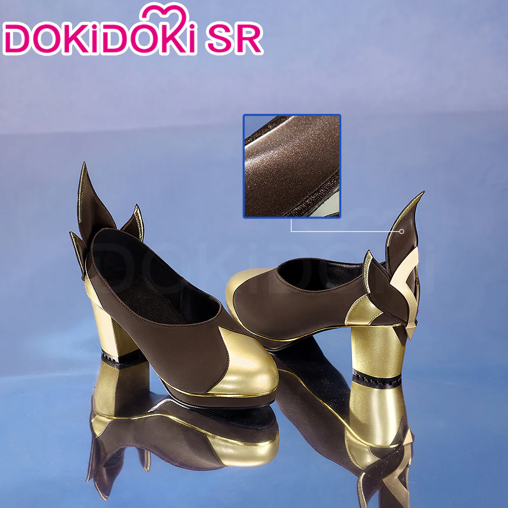 DokiDoki-SR Game Genshin Impact Cosplay Traveler Lumine Shoes As Heaven and Earth Are Made Anew - Image 2