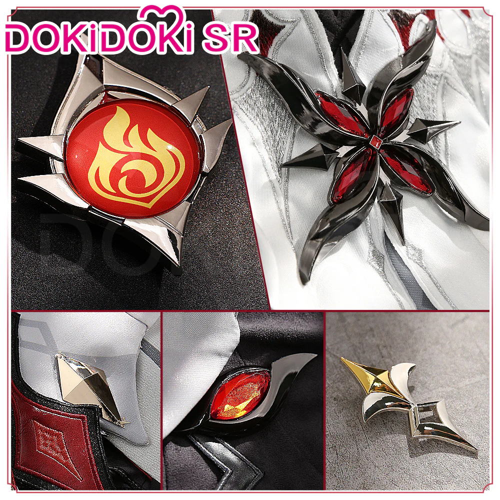 【 Ready For Ship】【Size S-2XL】DokiDoki-SR Game Genshin Impact Fontaine Fatui Harbinger Cosplay The Knave Arlecchino Costume / Shoes - Image 3
