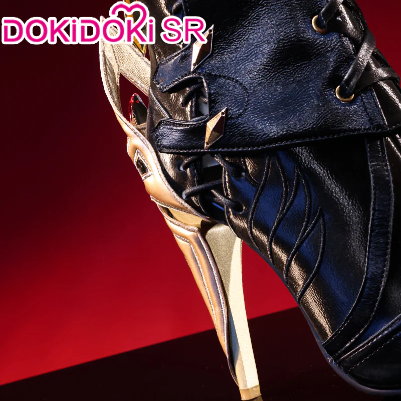 【 Ready For Ship】【Size S-2XL】DokiDoki-SR Game Genshin Impact Fontaine Fatui Harbinger Cosplay The Knave Arlecchino Costume / Shoes - Image 8