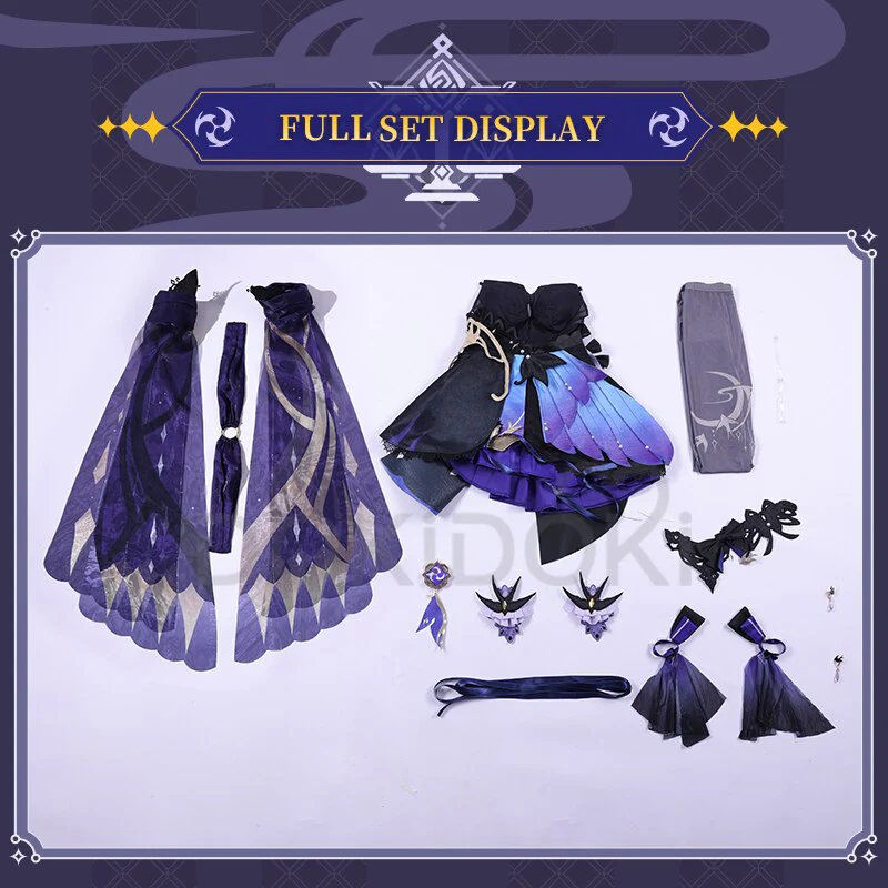 【Partially Ready For Ship】DokiDoki-SR Game Genshin Impact Keqing Cosplay Costume Opulent Splendor Ke Qing - Image 6