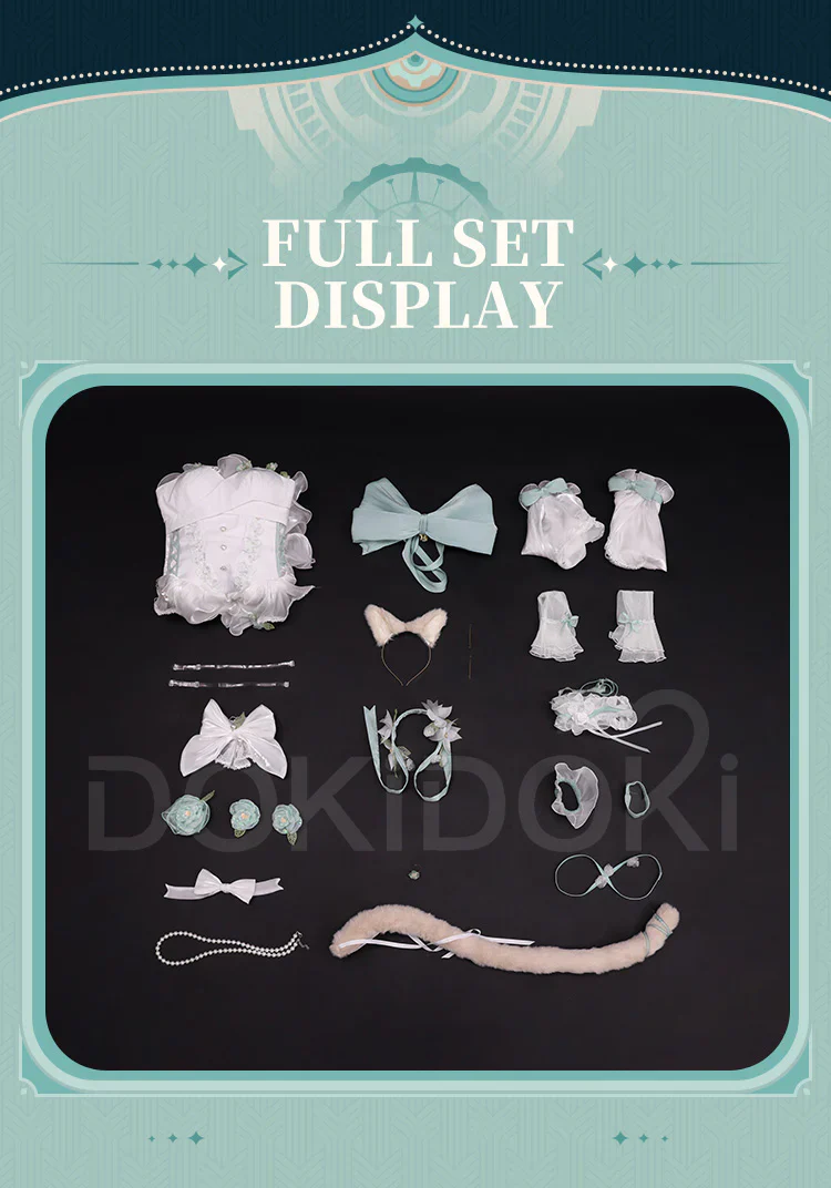 DokiDoki-SR Game Genshin Impact Lynette Costume Angel's Courtyard Doujin Dress - Image 9