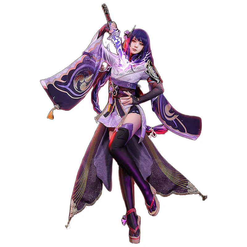 【Ready For Ship】【Size S-2XL】DokiDoki-SR Game Genshin Impact  Raiden Shogun  Cosplay Costume Baal / Shoes - Image 6