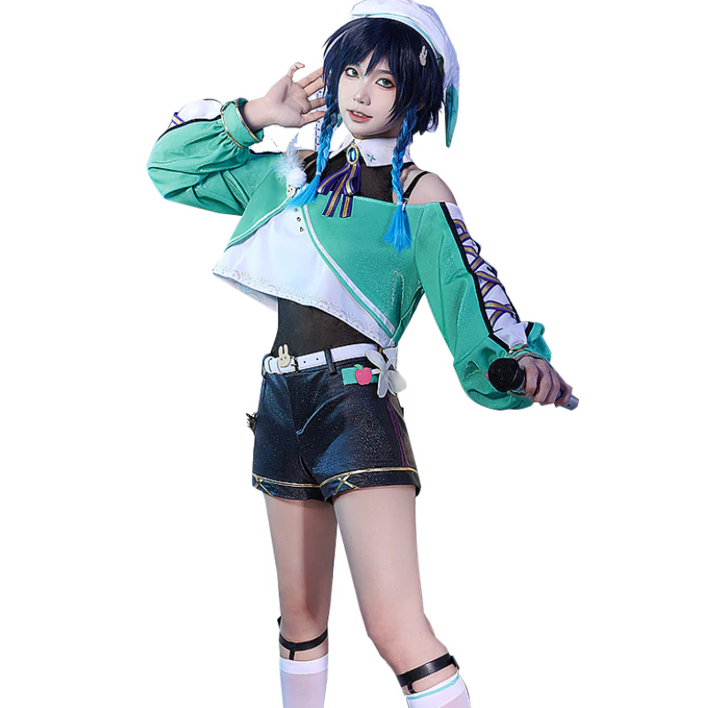 DokiDoki-SR Game Genshin Impact Venti Cosplay Doujin Costume Birthday Band Cosplay Casual - Image 5