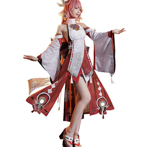 【Ready For Ship】DokiDoki-SR Game Genshin Impact Yae Miko Cosplay Costume / Shoes - Image 5