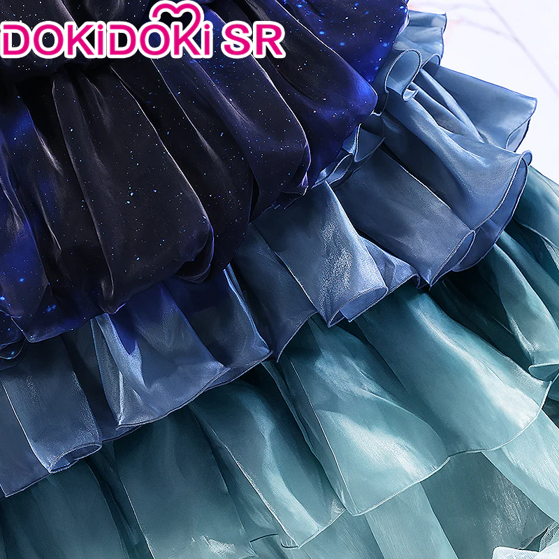 DokiDoki-SR Game Identity Ⅴ Cosplay Bloody Queen Cosplay Costume/Shoes/Wig Mary Night Tide Blue Dress idv - Image 4